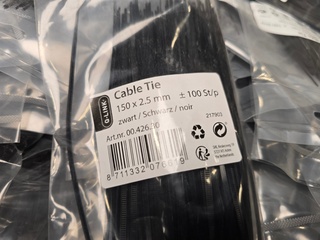 Tie Wraps Q-Link, Partij, zwart